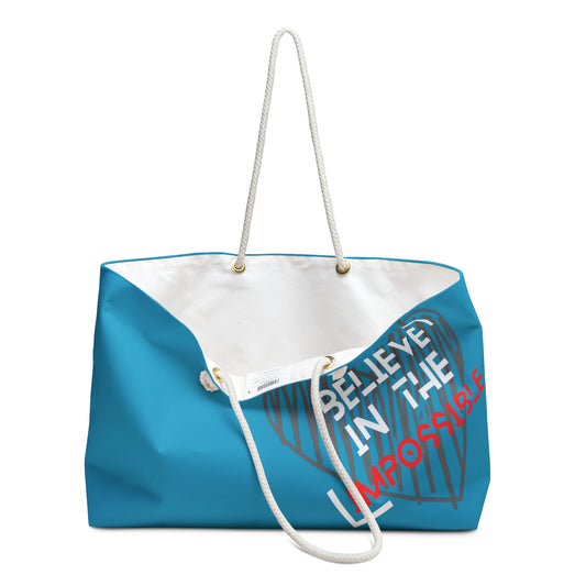 "Believe in the Impossible" Weekender Bag from Ragin' By Rage